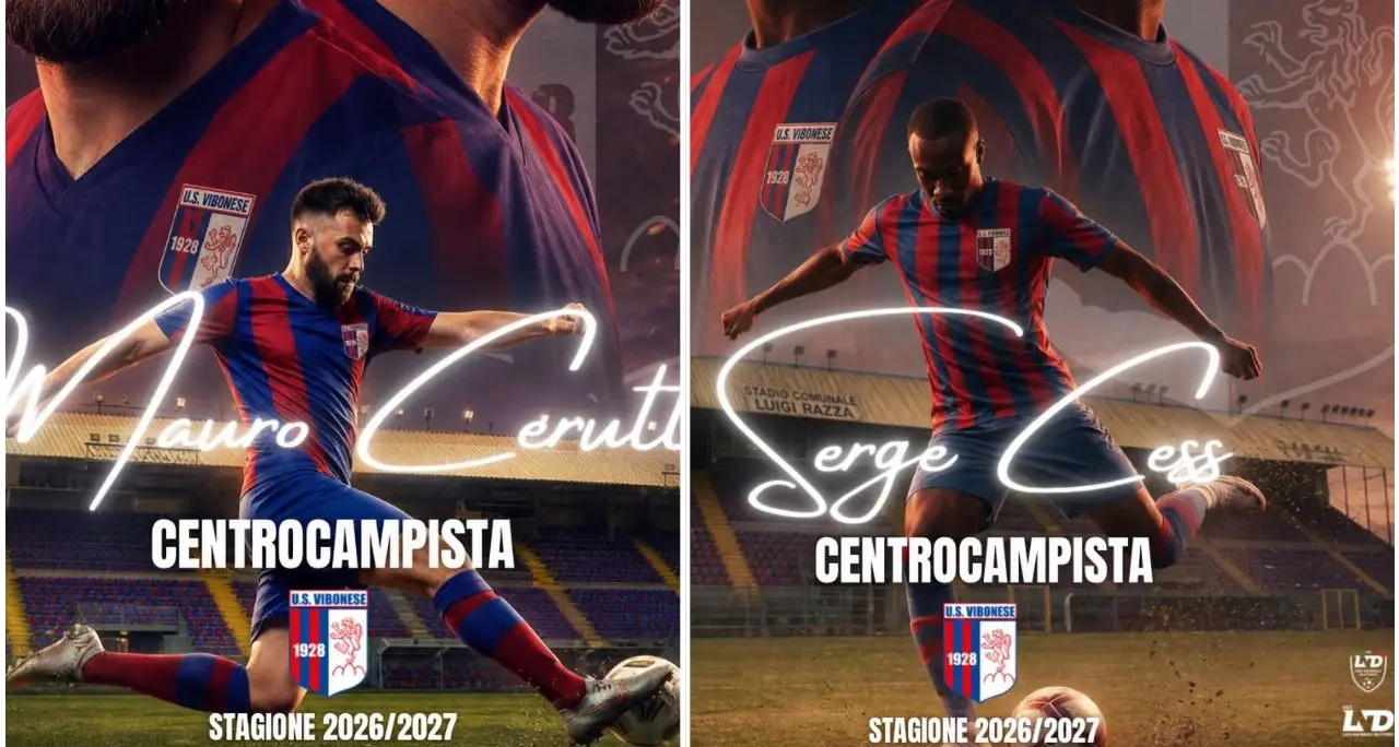 Vibonese Calcio, le chiavi del centrocampo a Cess e Cerutti: sono loro i primi pilastri del nuovo corso\n