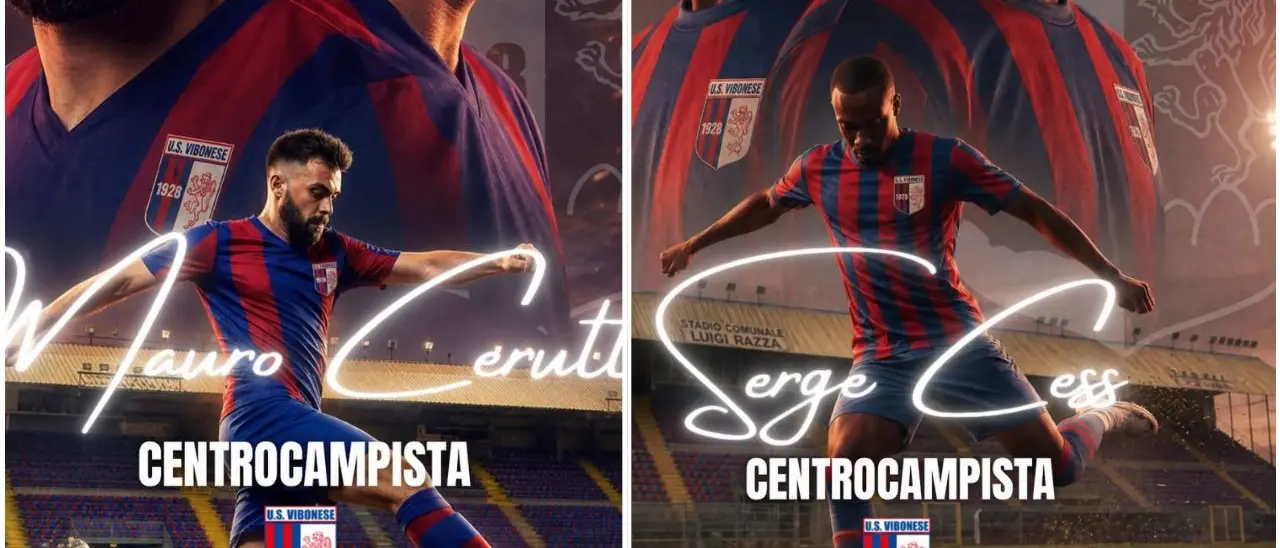 Vibonese Calcio, le chiavi del centrocampo a Cess e Cerutti: sono loro i primi pilastri del nuovo corso\n