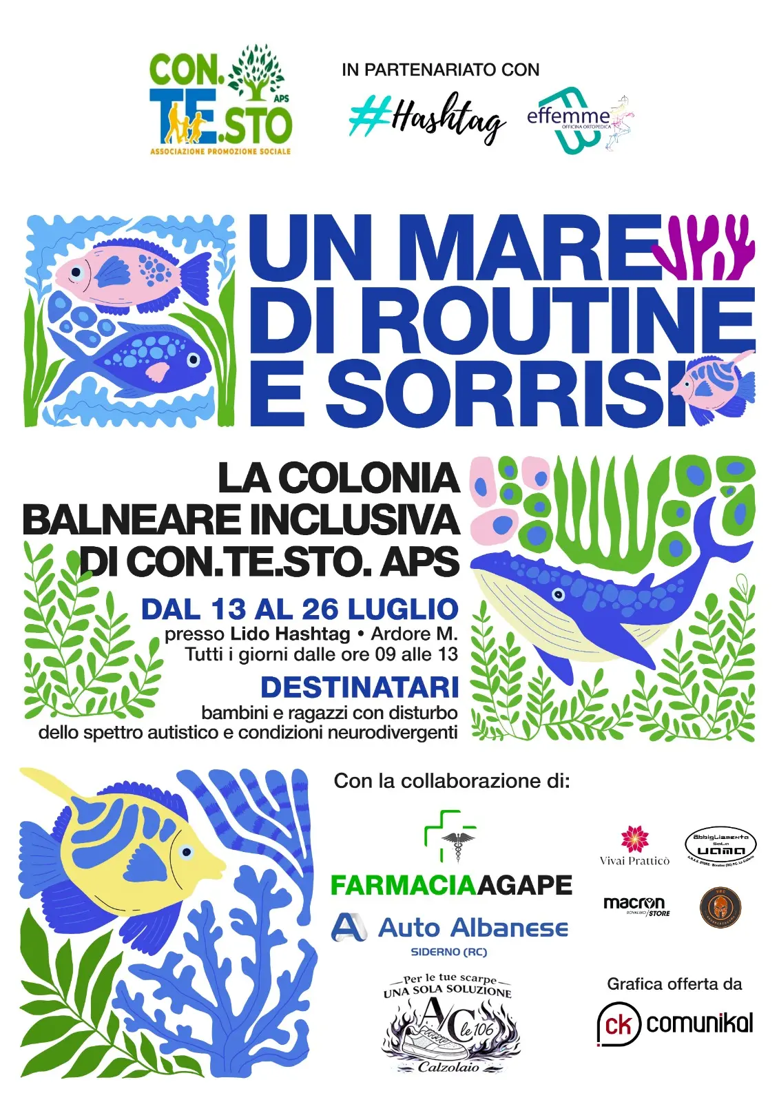 Ardore Marina, al via la colonia estiva inclusiva dedicata ai bambini con autismo\n