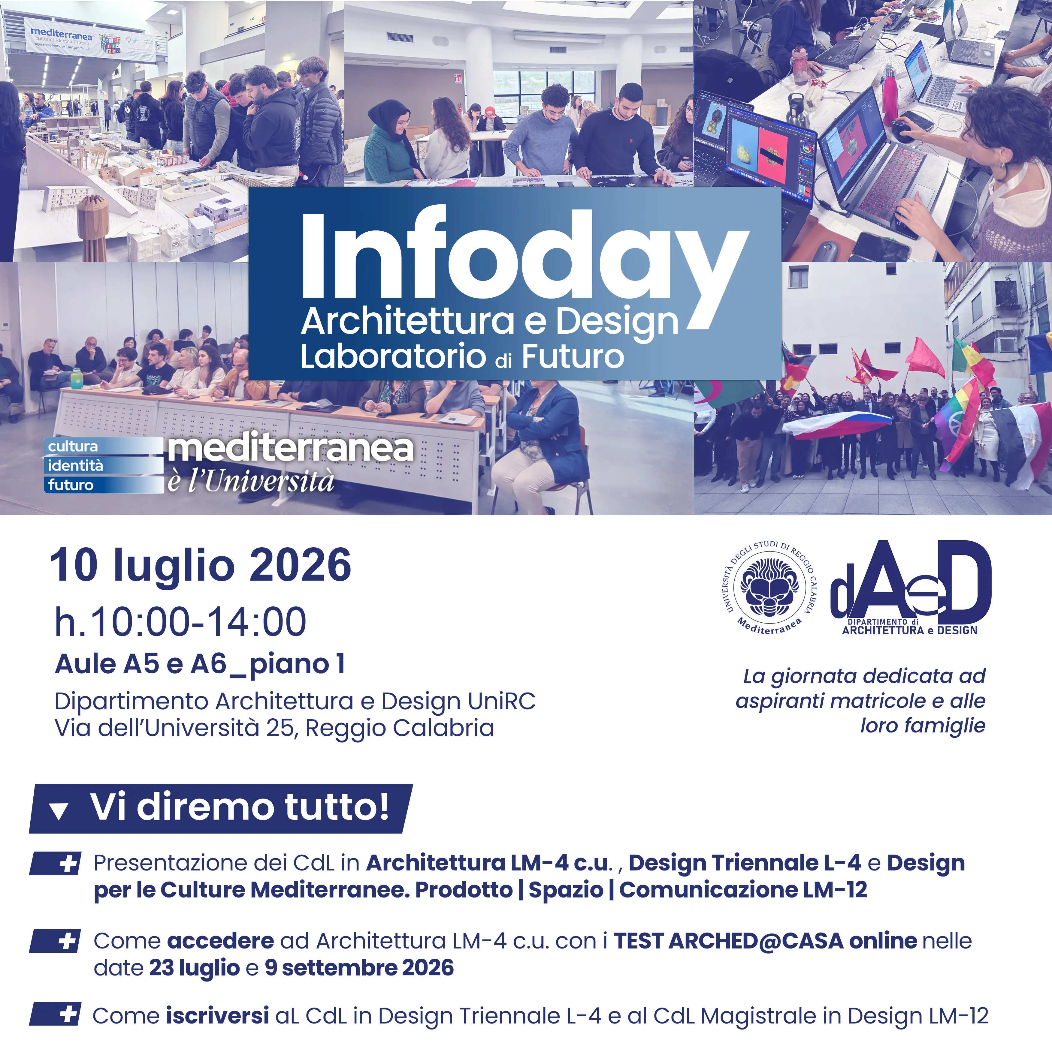 Università Mediterranea, il Dipartimento di Architettura e Design apre le porte alle future matricole\n