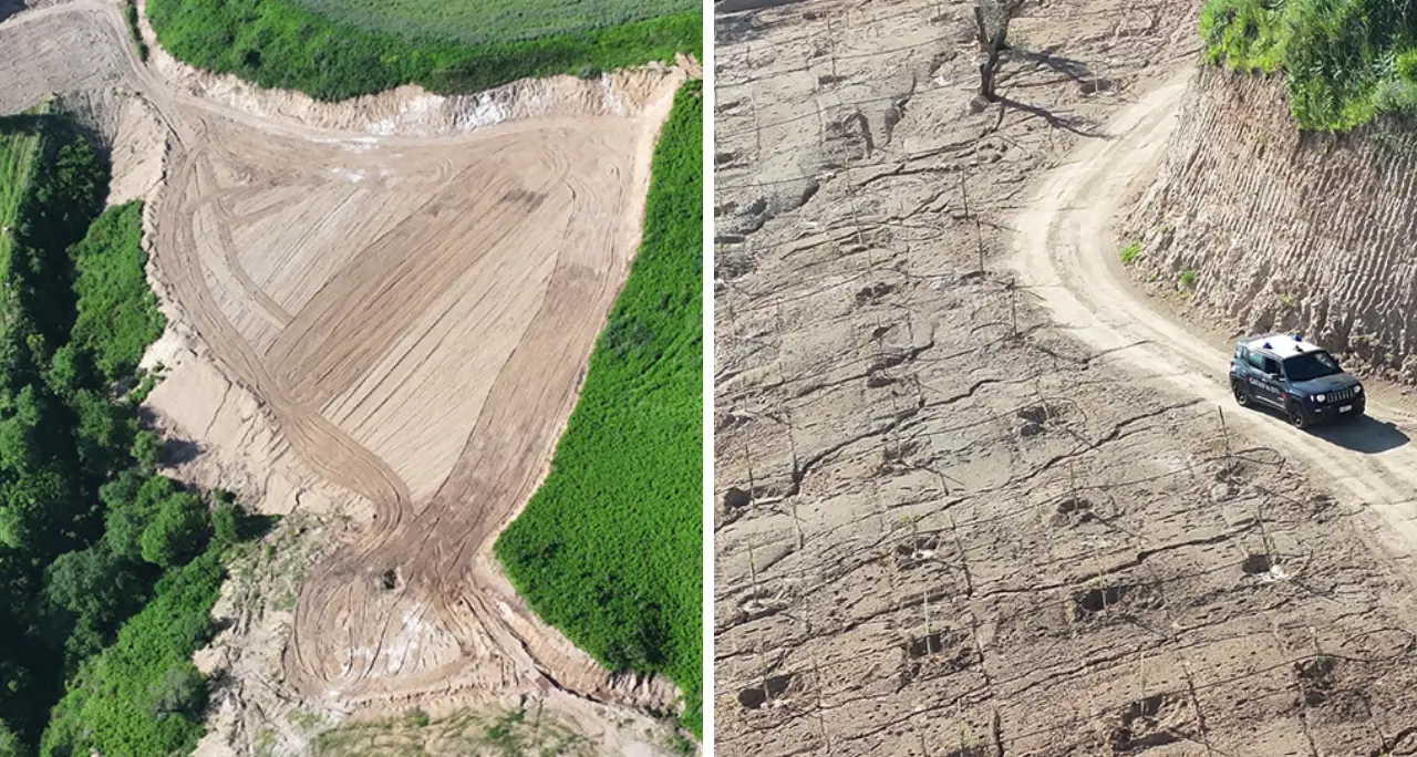 Limbadi, sbancamento abusivo su un’area di oltre 70mila metri quadrati: denunciate 5 persone\n