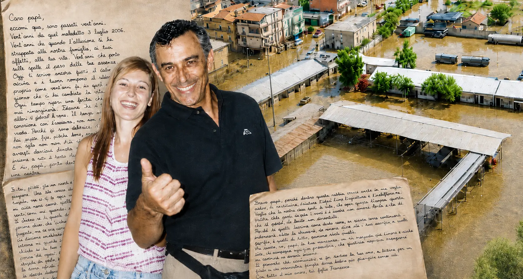«Caro papà, 20 anni senza di te ma il dolore non va via»: la lettera della figlia di Nicola De Pascale morto nell’alluvione di Vibo\n