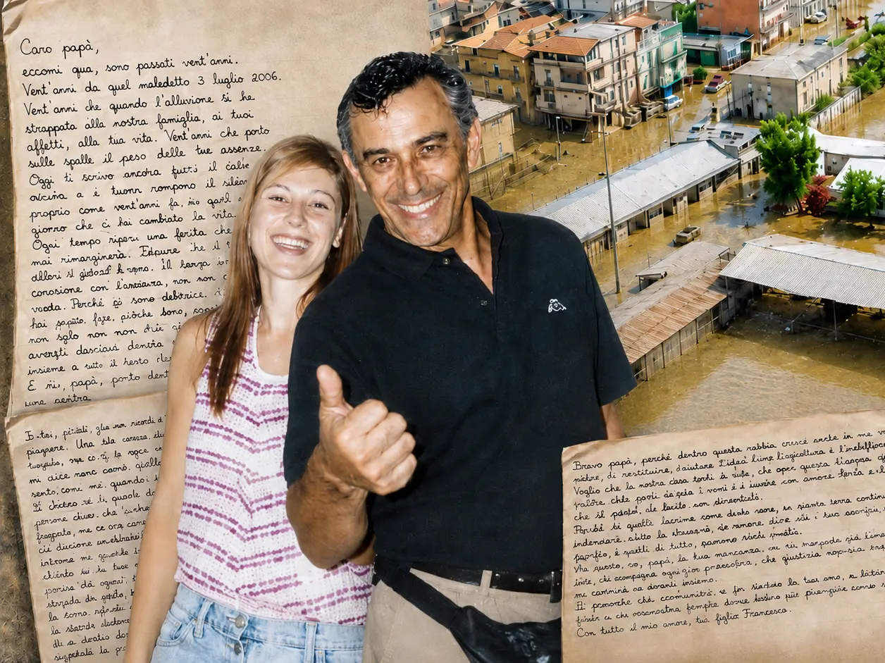 «Caro papà, 20 anni senza di te ma il dolore non va via»: la lettera della figlia di Nicola De Pascale morto nell’alluvione di Vibo