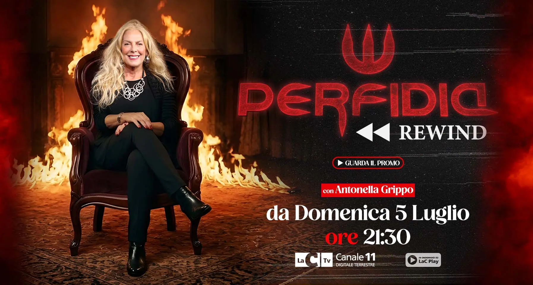 <p><span style=\"color:hsl(0, 75%, 60%);\">Perfidia Rewind</span>, tornano le grandi interviste di Antonella Grippo ai leader della politica</p>