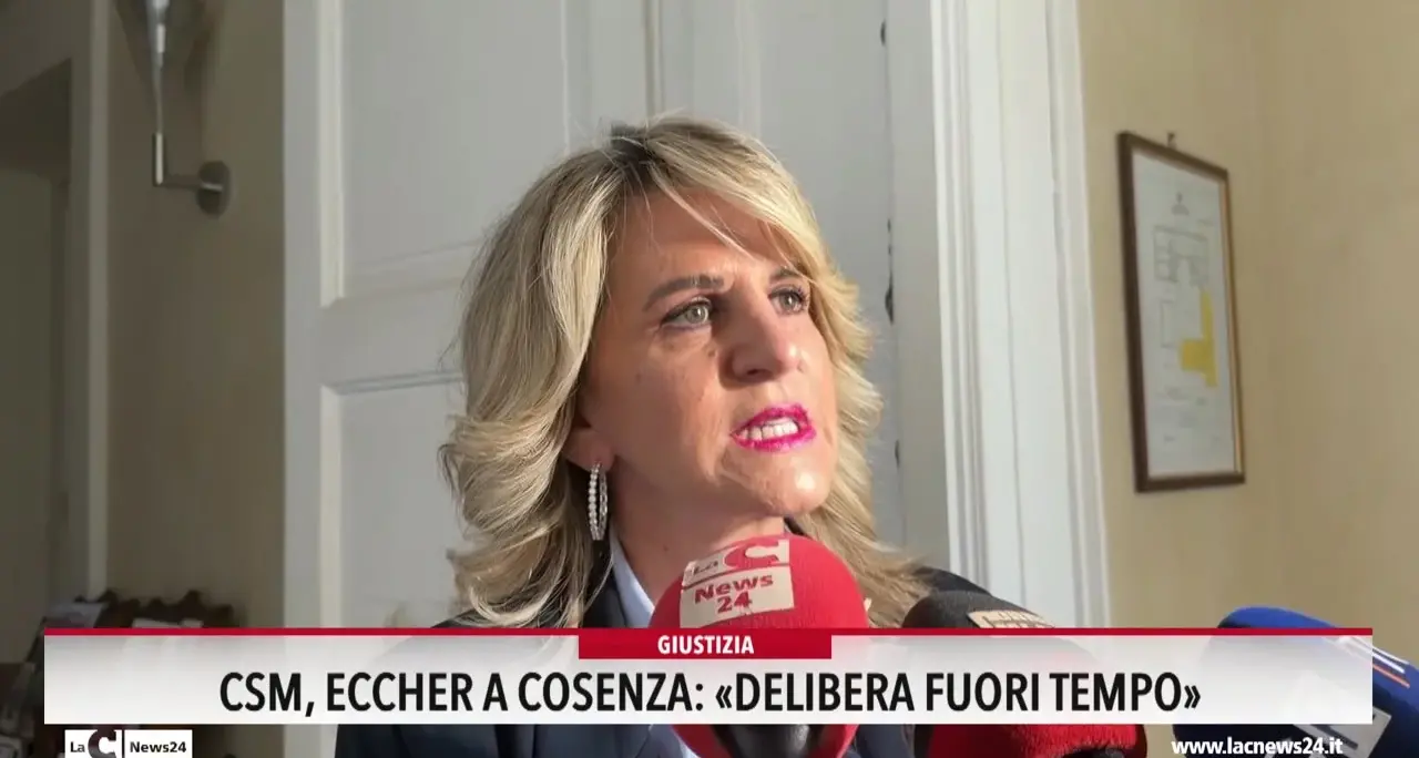 Csm, Eccher a Cosenza: «Delibera fuori tempo»