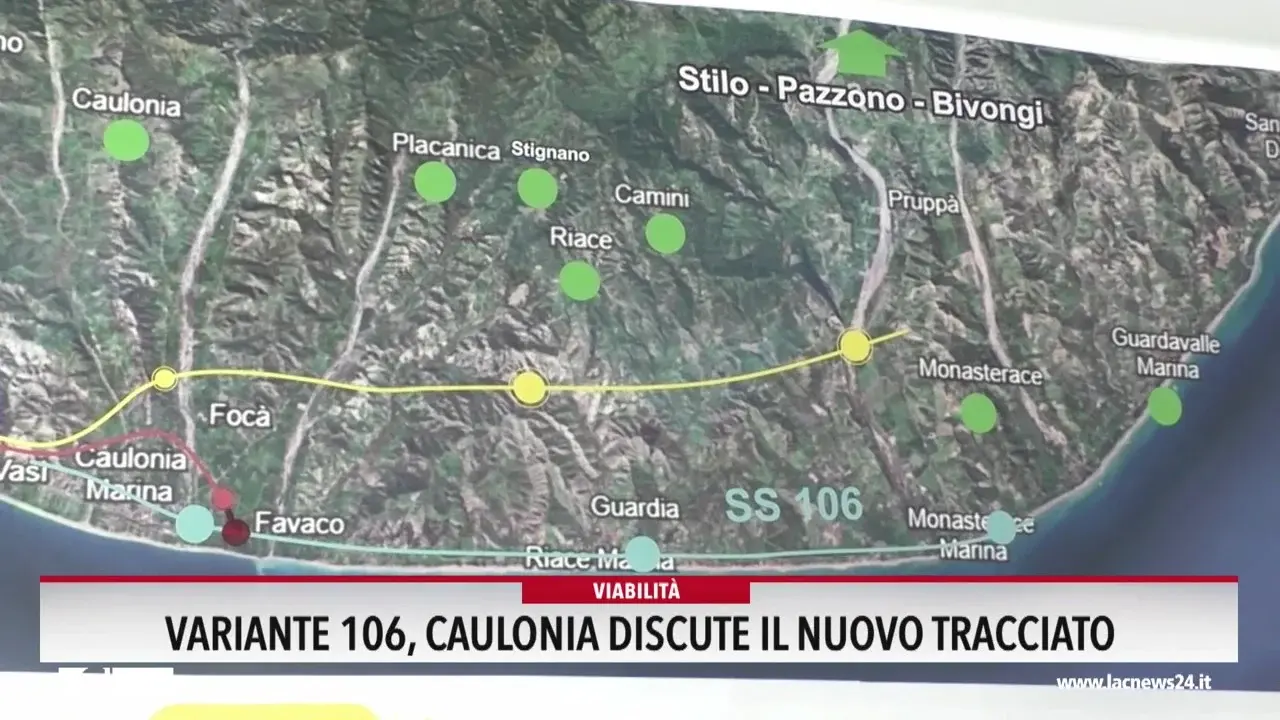 Variante 106,  Caulonia discute il nuovo tracciato