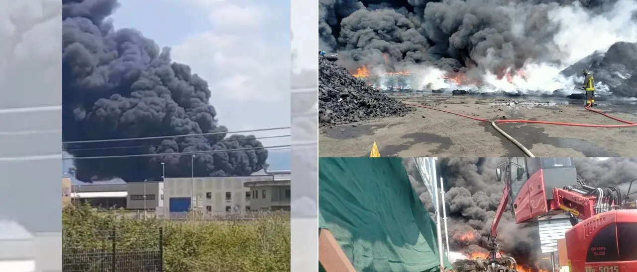 Incendio nell’area industriale ex Sir di Lamezia, l’Arpacal rileva idrocarburi compatibili con il rogo\n