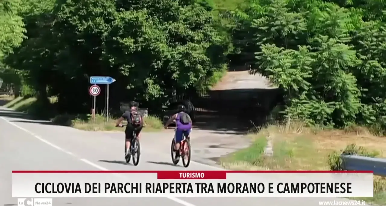 Ciclovia dei parchi riaperta tra Morano e Campotenese