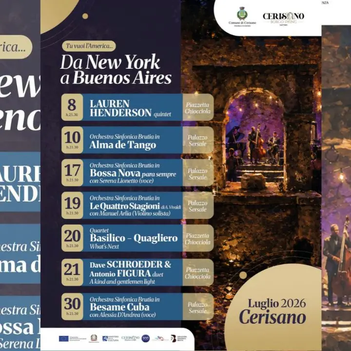 Da New York a Buenos Aires: a Cerisano\u00A0un luglio di musica tra jazz, tango, bossa nova e classica\n