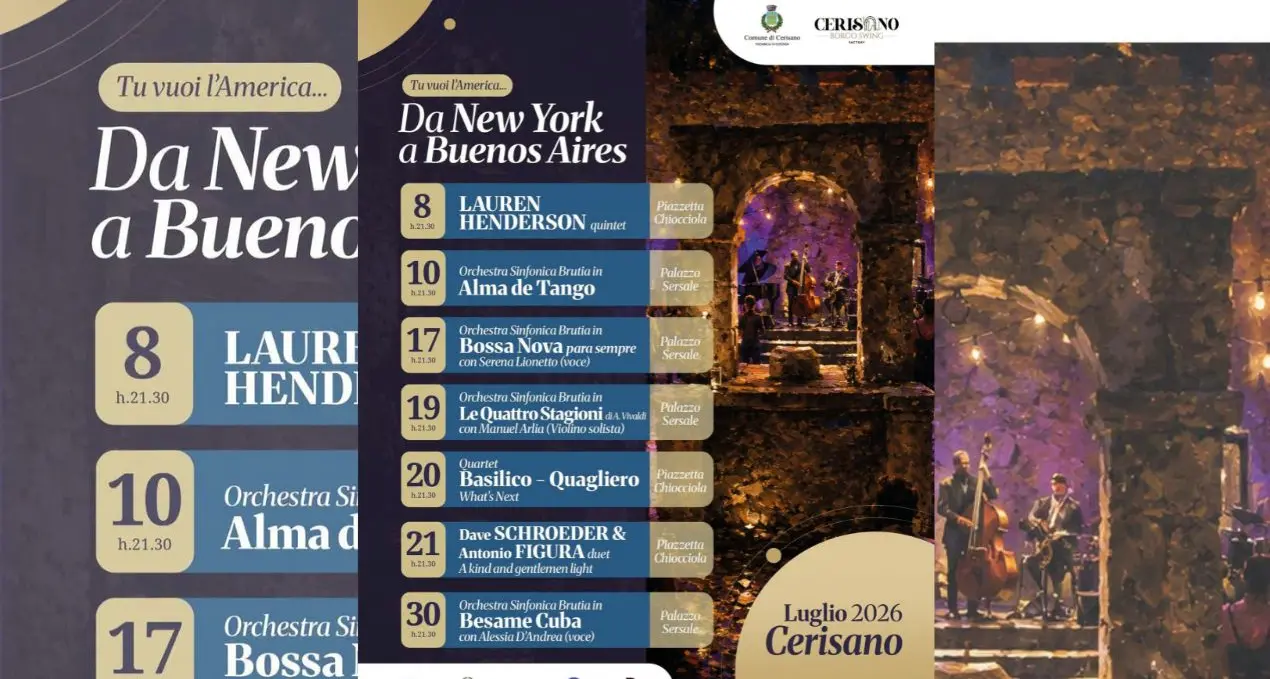 Da New York a Buenos Aires: a Cerisano\u00A0un luglio di musica tra jazz, tango, bossa nova e classica\n