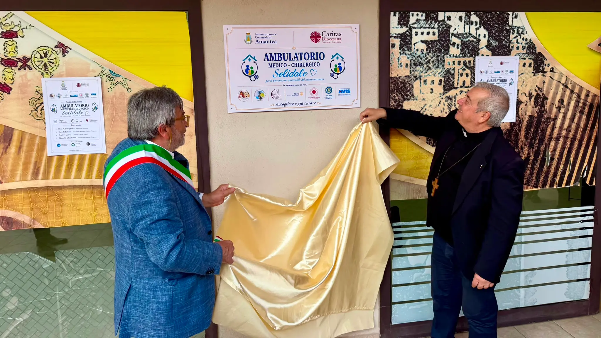Pellegrino e Checchinato dopo il taglio del nastro