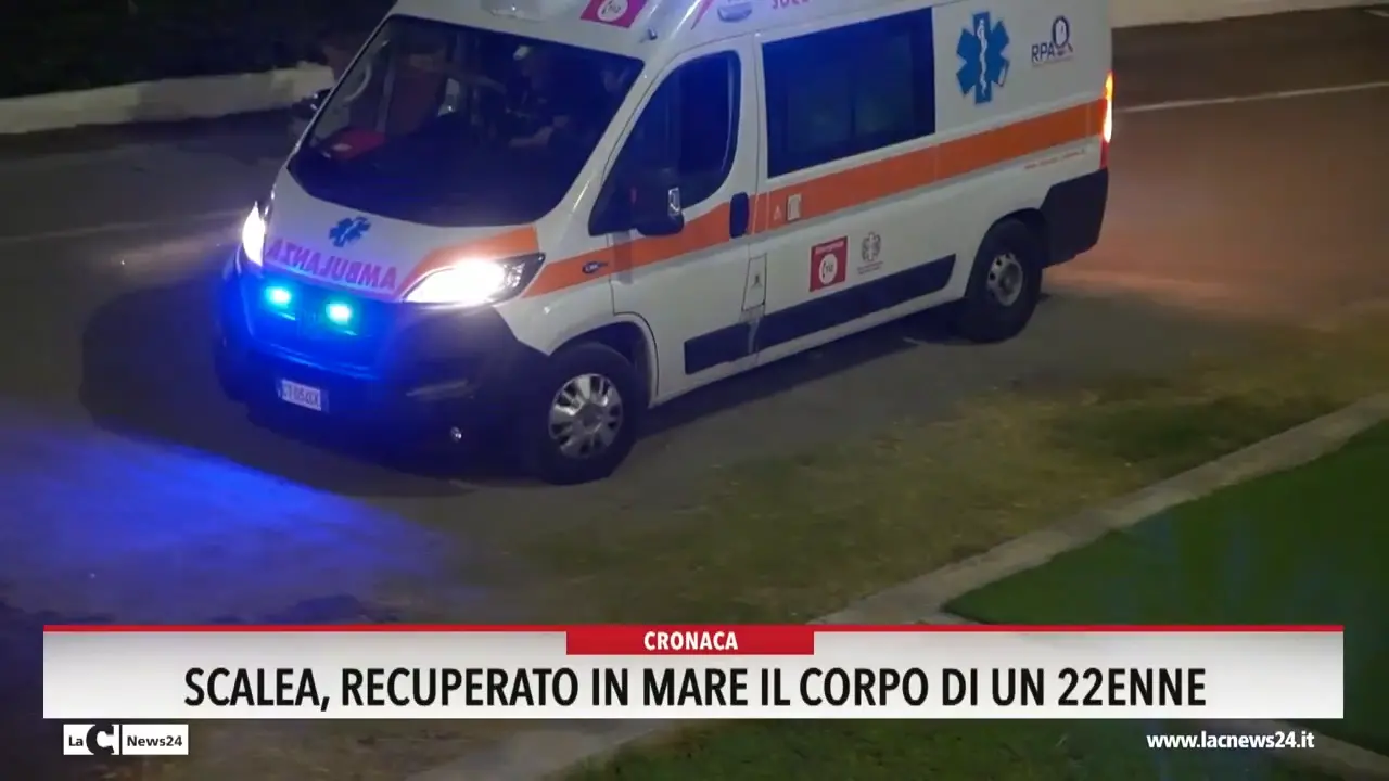 Scalea, recuperato in mare il corpo di un 22enne