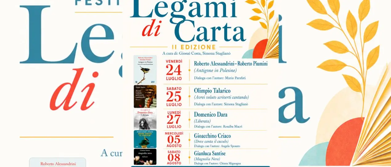 Legami di Carta, a Cardinale cinque appuntamenti con la grande letteratura: ecco il programma\n