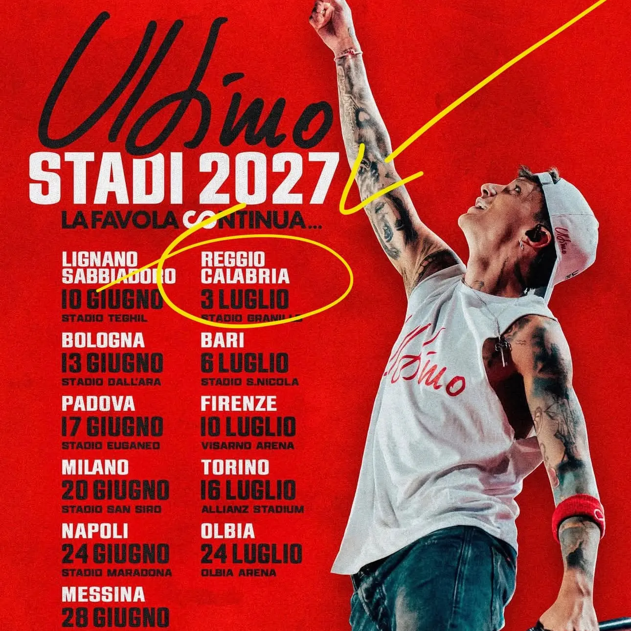 «Interlocuzione solo con il sindaco»: la replica del management di Ultimo alle polemiche sul live al Granillo\n