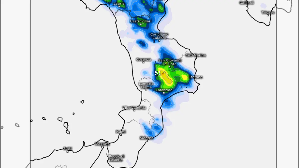 Estate in Calabria ma…\u00A0con i temporali. Nuove piogge in arrivo nel pomeriggio: ecco dove\n