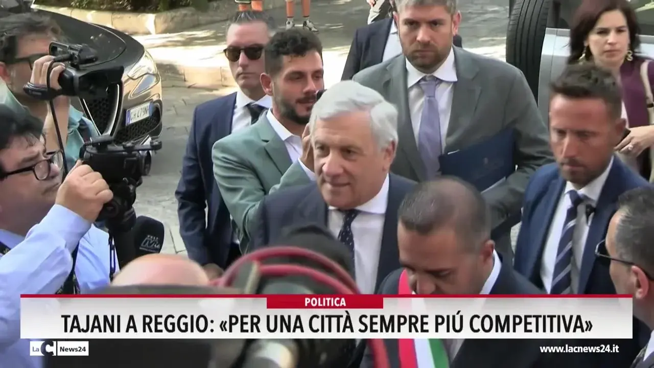 Tajani a Reggio: «Per una citta sempre più competitiva»