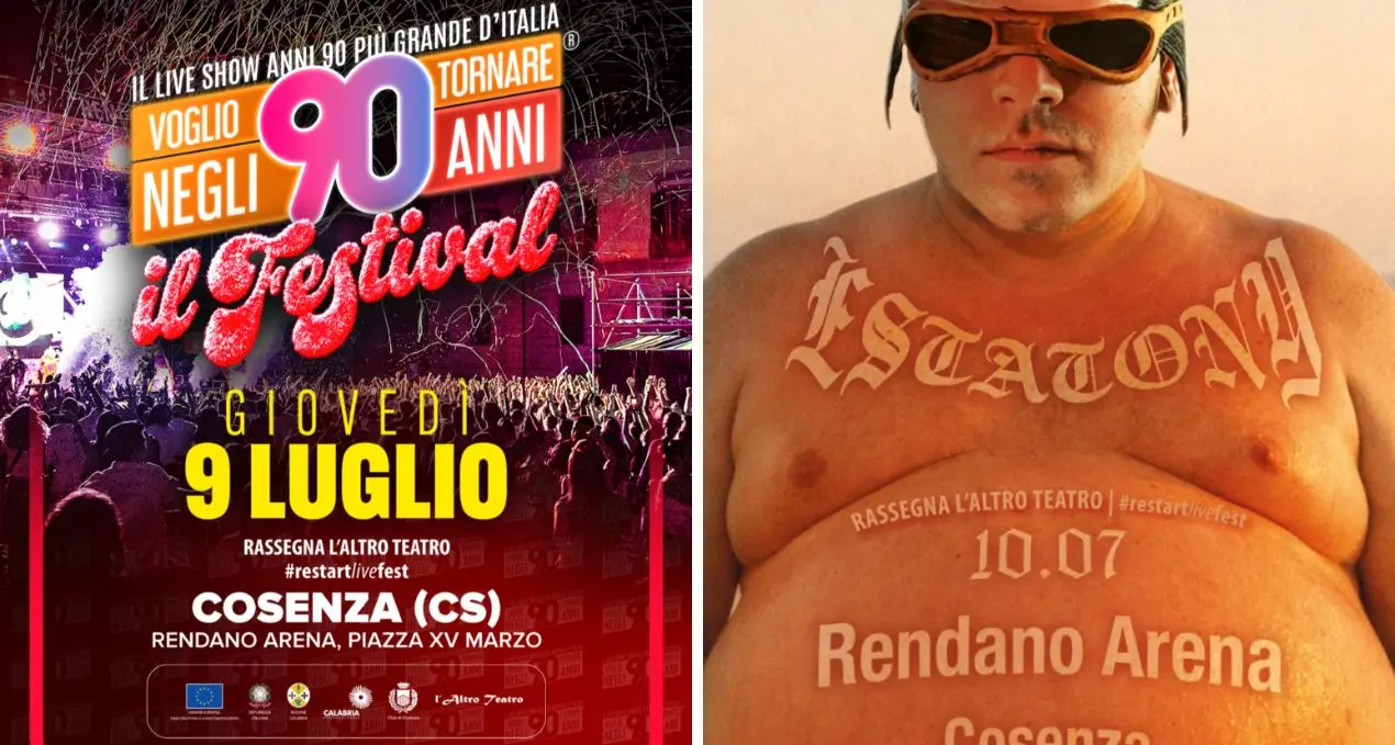 Cosenza, al Restartlivefest doppio appuntamento con Voglio tornare negli anni ’90 e Tony Pitony\n