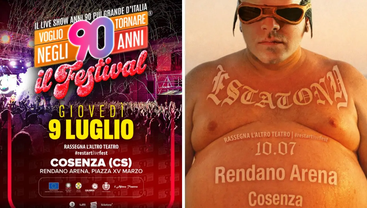 Cosenza, al Restartlivefest doppio appuntamento con Voglio tornare negli anni ’90 e Tony Pitony\n