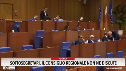 Sottosegretari il consiglio regionale non ne discute