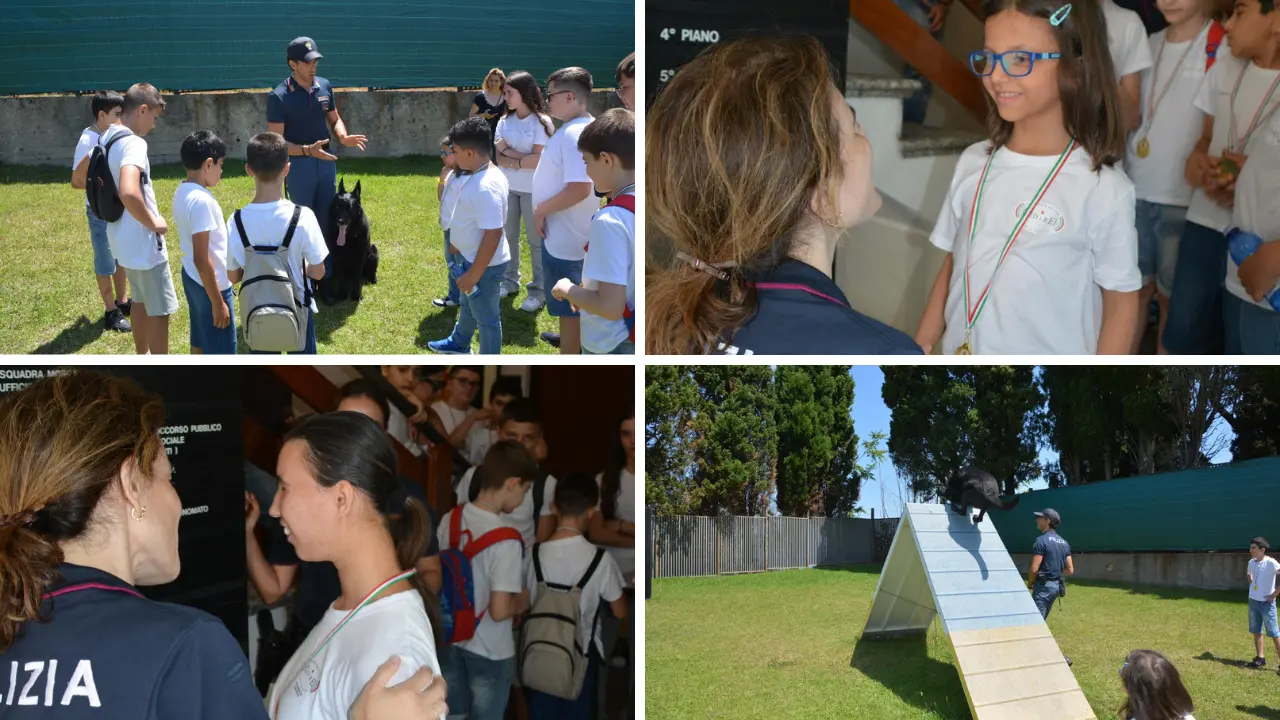 Un’altra\u00A0giornata speciale in Questura per i\u00A0bambini del Centro Udire:\u00A0volanti e cani poliziotto affascinano i piccoli ospiti\n