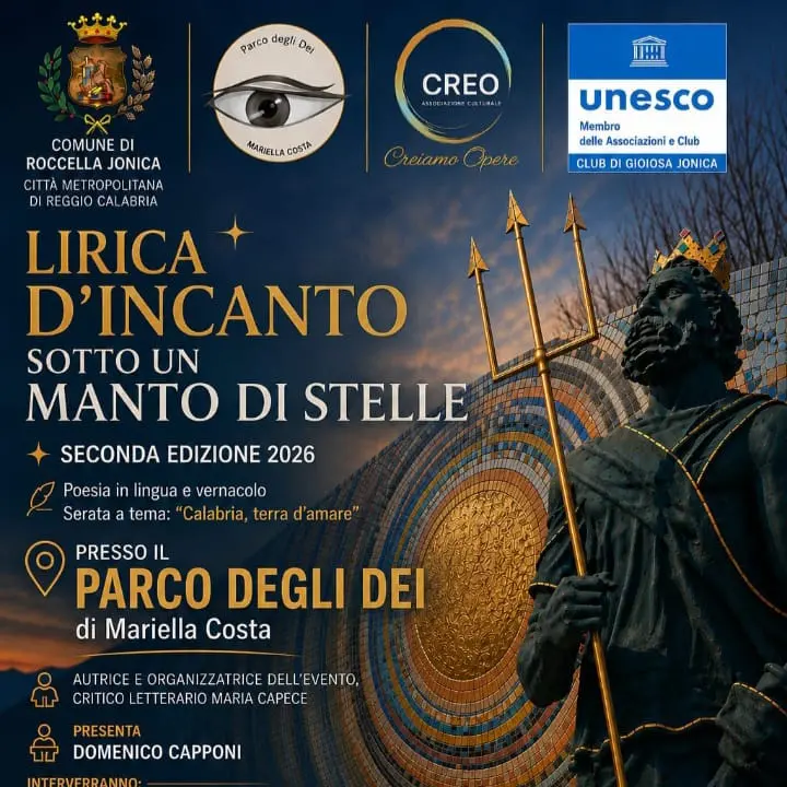 Roccella Ionica celebra la magia della poesia sotto le stelle: al Parco degli Dei torna “Lirica d’Incanto”\n