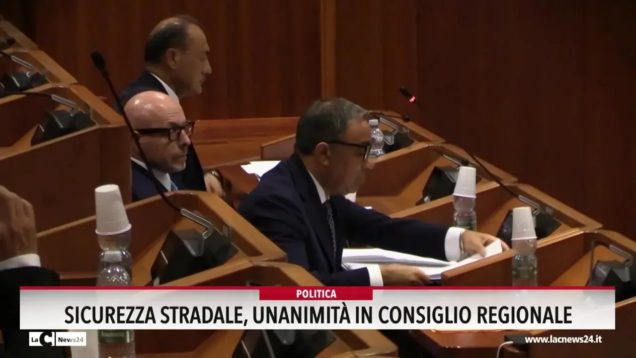 Sicurezza stradale: unanimità in Consiglio regionale