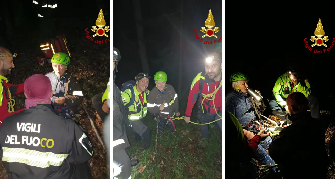 Dispersa durante un'escursione nei boschi di Mesoraca,\u00A0ritrovata nella notte: decisivo il lavoro di squadra dei soccorritori\n
