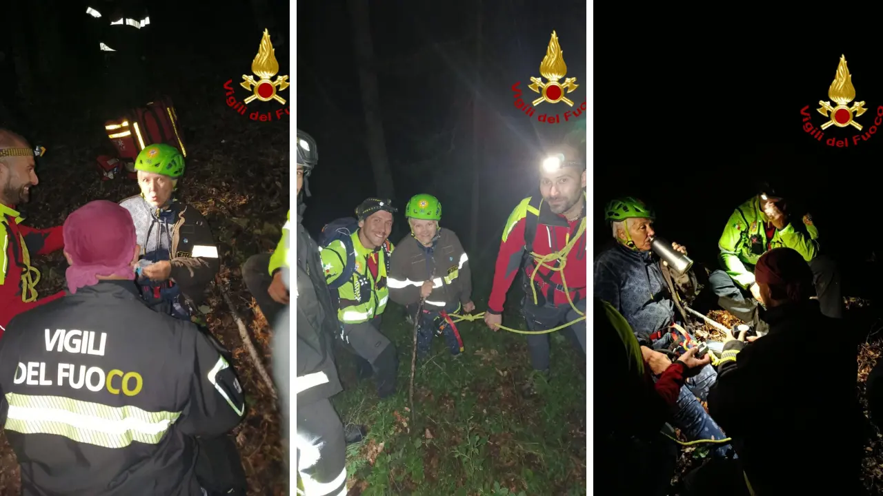 Dispersa durante un'escursione nei boschi di Mesoraca,\u00A0ritrovata nella notte: decisivo il lavoro di squadra dei soccorritori\n