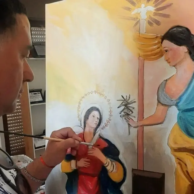 Francica, un dipinto per la Madonna dell'Annunziata: il dono del pittore\u00A0Enzo Liguori alla comunità\n