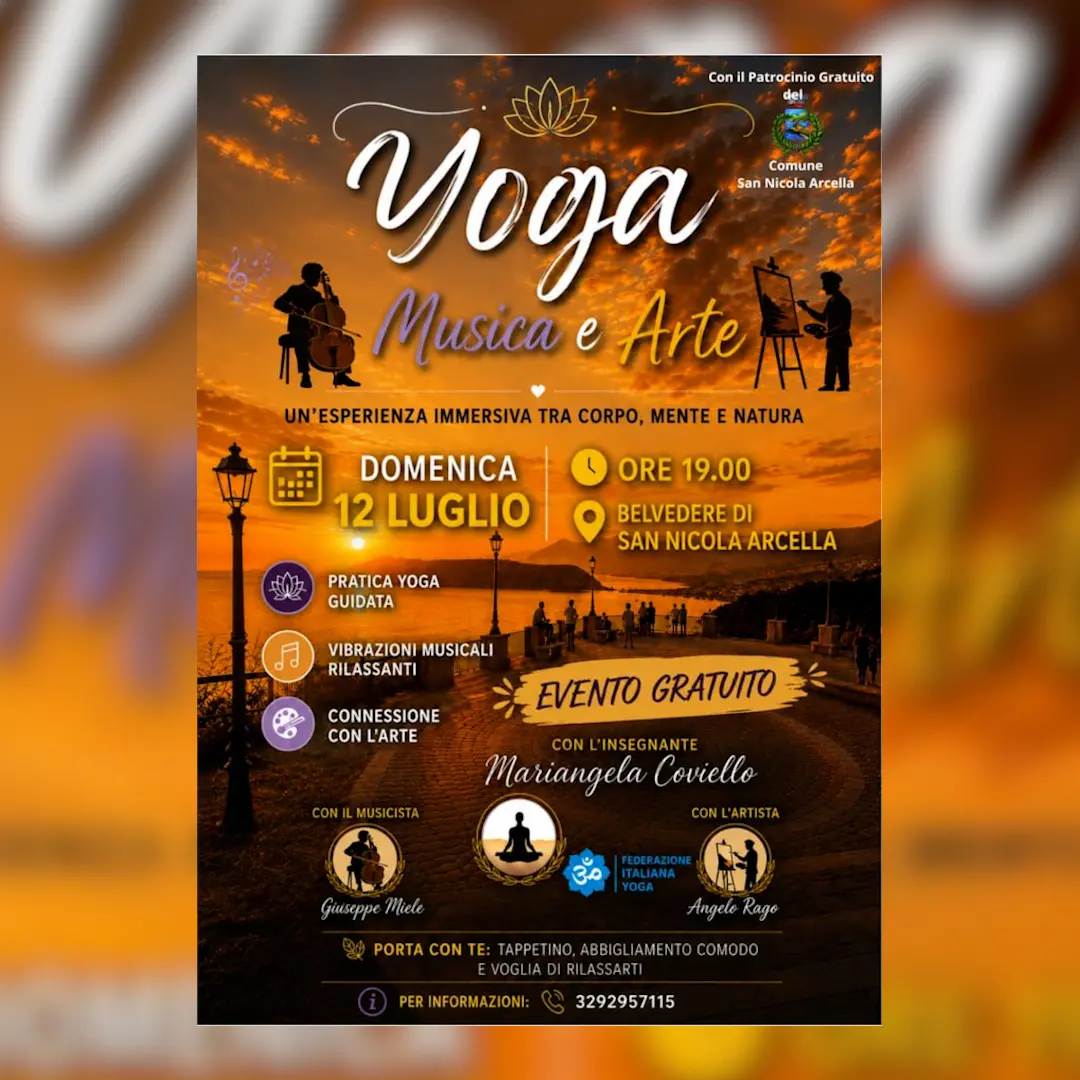 Yoga, Musica e Arte: al Belvedere di San Nicola Arcella un’esperienza tra benessere, natura e creatività\n
