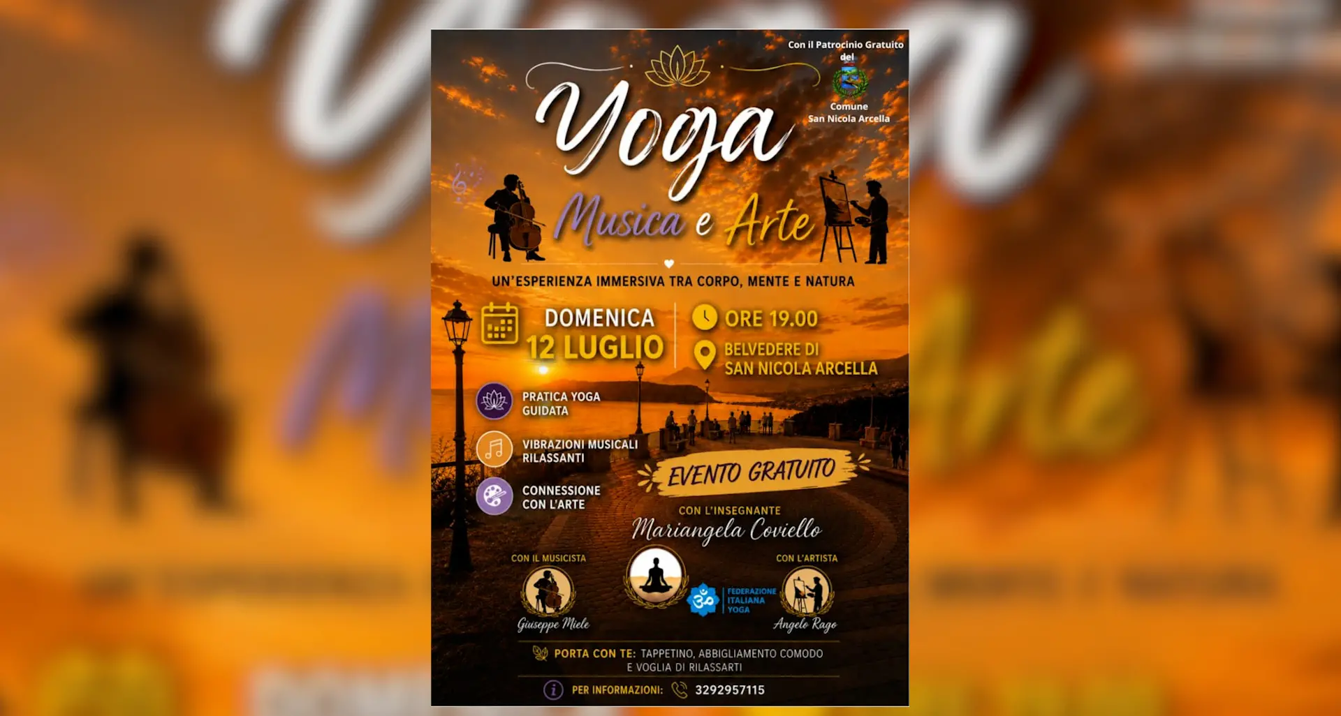 Yoga, Musica e Arte: al Belvedere di San Nicola Arcella un’esperienza tra benessere, natura e creatività\n