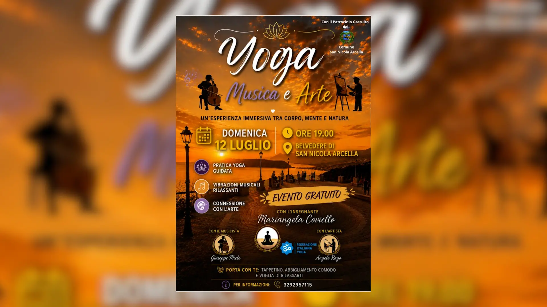 Yoga, Musica e Arte: al Belvedere di San Nicola Arcella un’esperienza tra benessere, natura e creatività\n