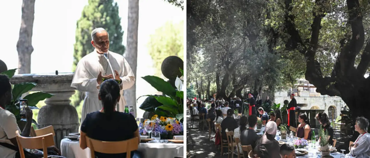 A pranzo con il Papa, Leone XIV a tavola con gli ultimi:\u00A0«Fame di giustizia e di una Chiesa che sappia accogliere\u00A0tutti»\n