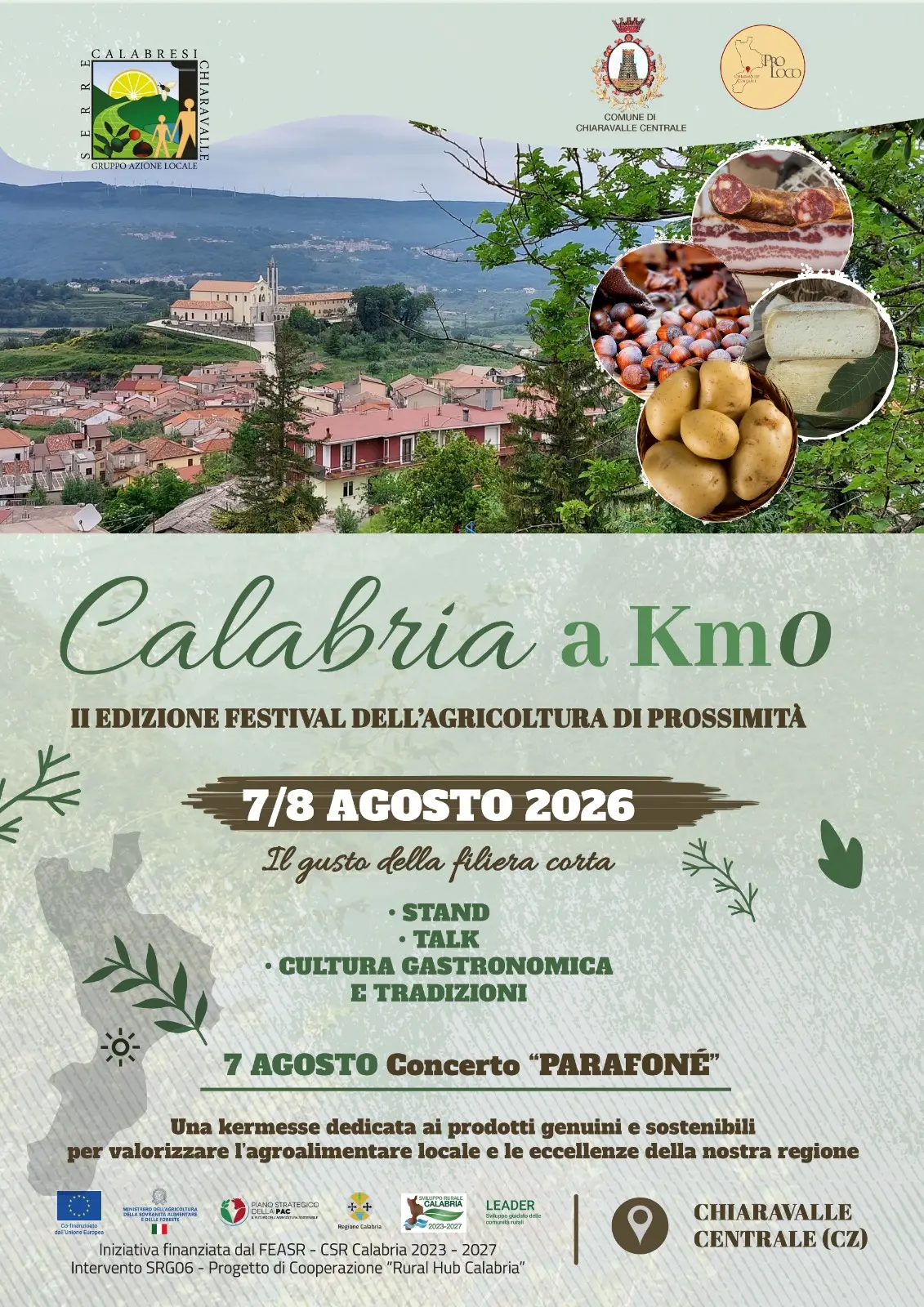 Il Gal Serre Calabresi\u00A0ripropone il\u00A0Festival dell’agricoltura di prossimità, appuntamento ad agosto a Chiaravalle Centrale\n