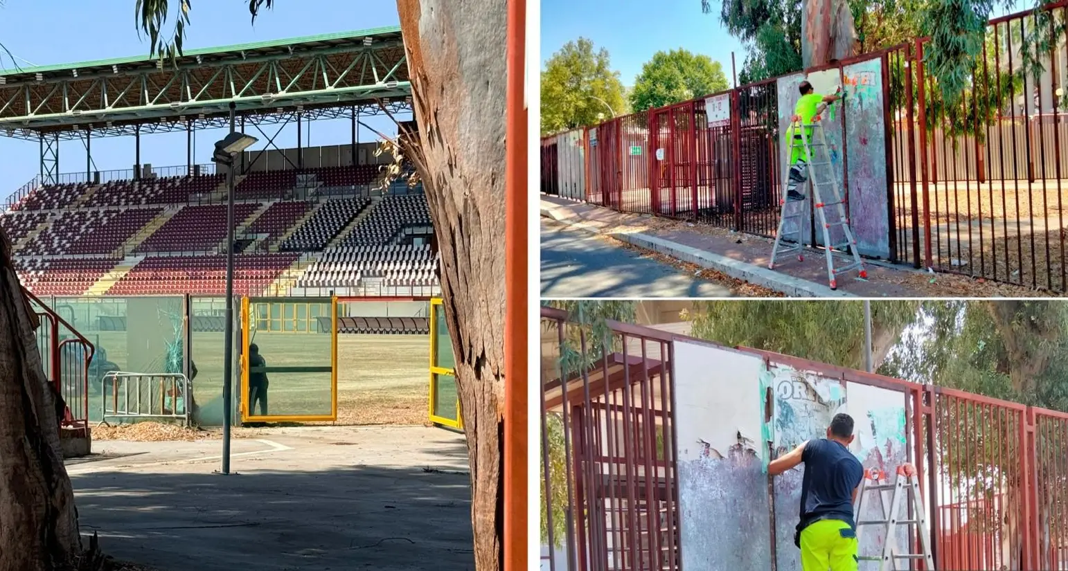 Stadio “Granillo”, dopo l’annuncio l’inizio dei lavori: Castore lavora per il ripristino del decoro e della sicurezza\n
