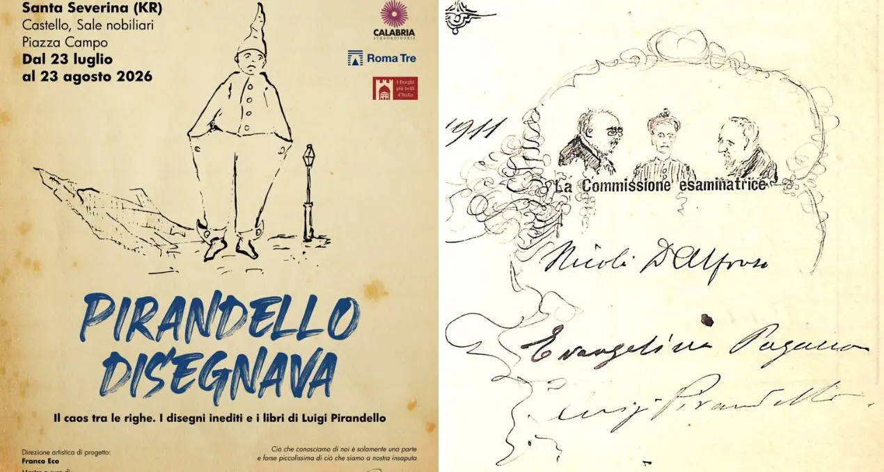 I disegni inediti di Pirandello arrivano al Castello di Santa Severina: in mostra il volto più intimo del Premio Nobel\n
