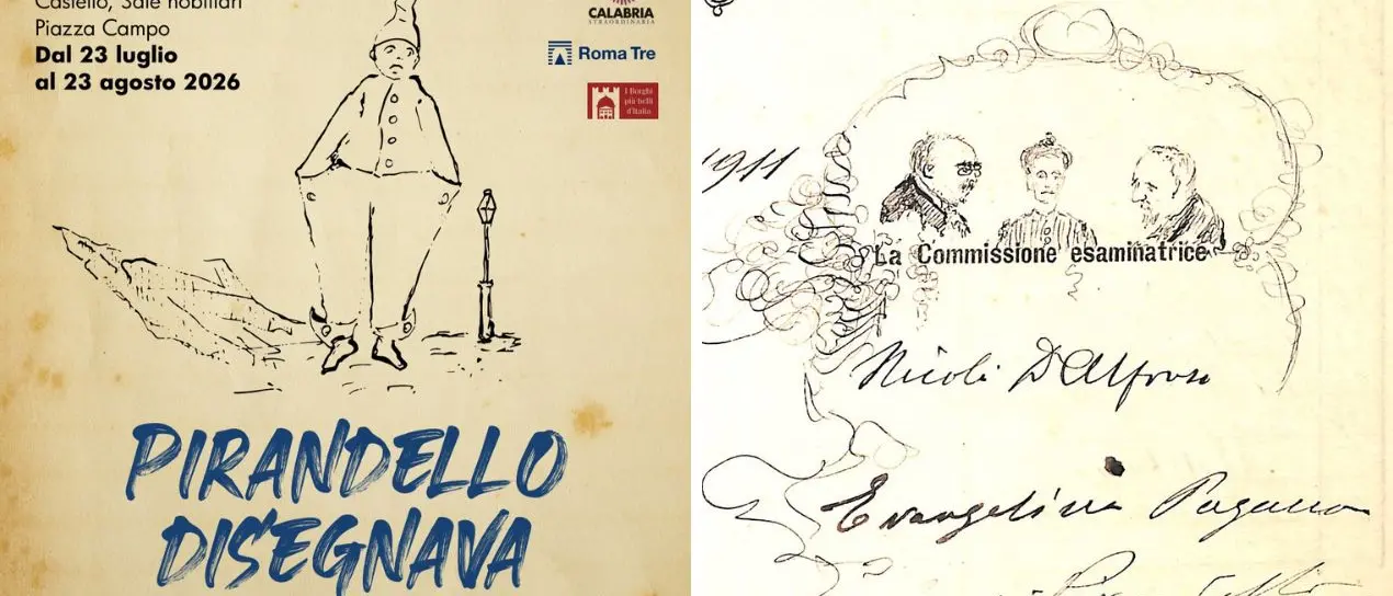 I disegni inediti di Pirandello arrivano al Castello di Santa Severina: in mostra il volto più intimo del Premio Nobel\n