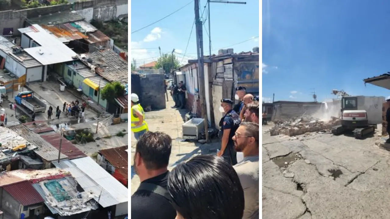 Iniziate le operazioni di sgombero del campo rom di Scordovillo a Lamezia, abbattute le prime baracche