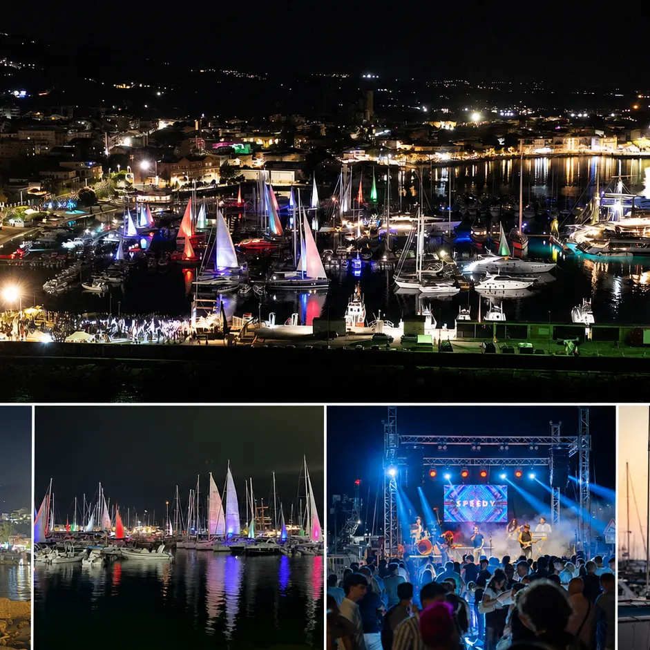 Light Fest conquista Vibo Marina: cinquemila persone tra barche a vela\u00A0illuminate, musica e riflessi colorati sul mare\n