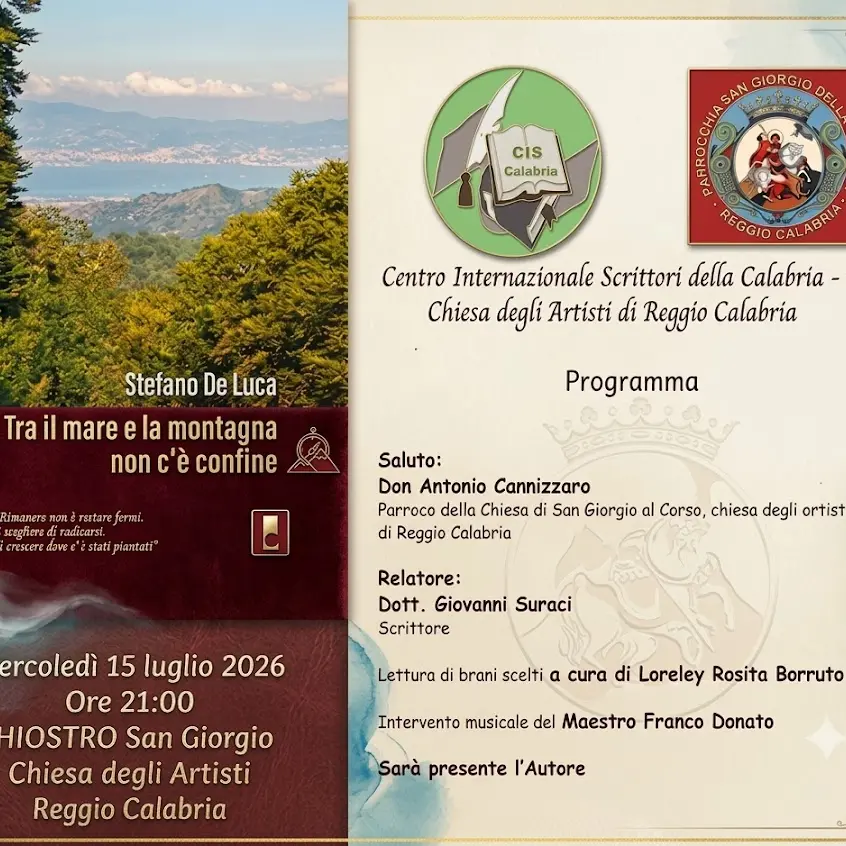 Tra il mare e la montagna non c'è confine, il debutto letterario di Stefano De Luca: a Reggio l'anteprima nazionale del romanzo\n
