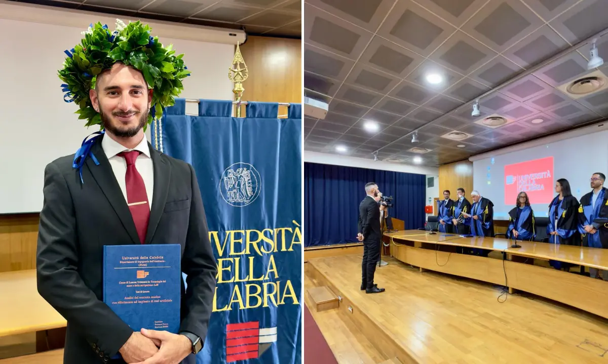 Unical, Tommaso Nocera è il primo laureato in Tecnologie del Mare e della Navigazione\n