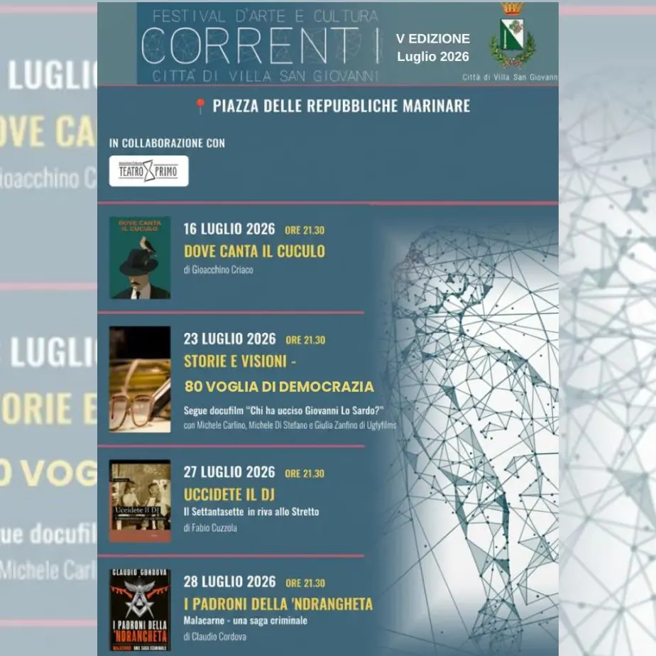 Correnti Festival,\u00A0al via la quinta edizione: un cammino di cultura, comunità e rinascita a Villa San Giovanni\n