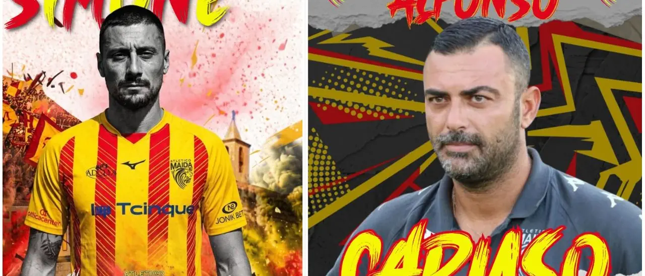 Doppio colpo dell'Atletico Maida: torna mister Alfonso Caruso e arriva il bomber Simone Caruso\n
