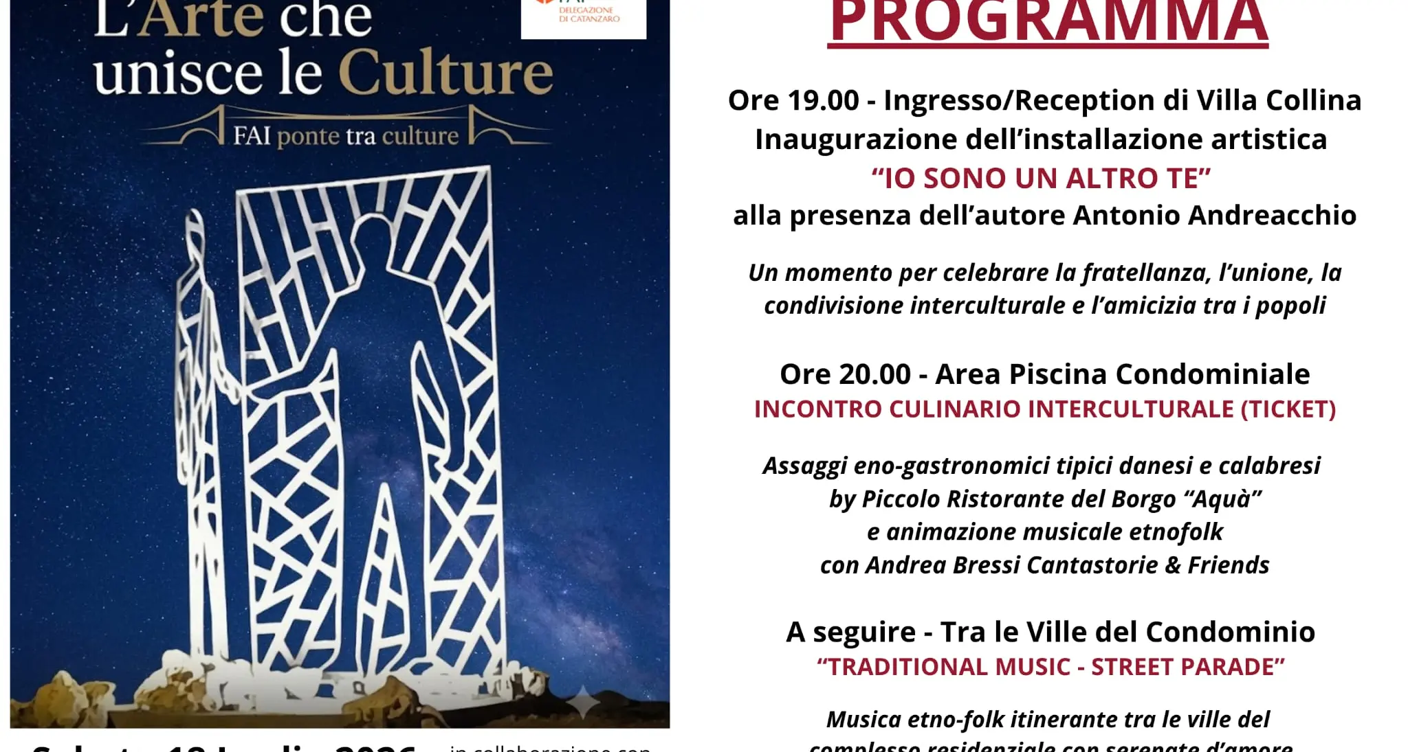 “L’Arte che unisce le Culture”: a Badolato un ponte di fratellanza e bellezza firmato FAI\n