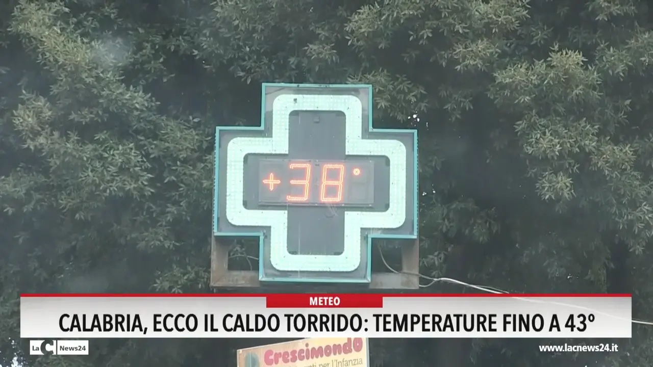 Calabria, ecco il caldo torrido: temperature fino a 43 gradi