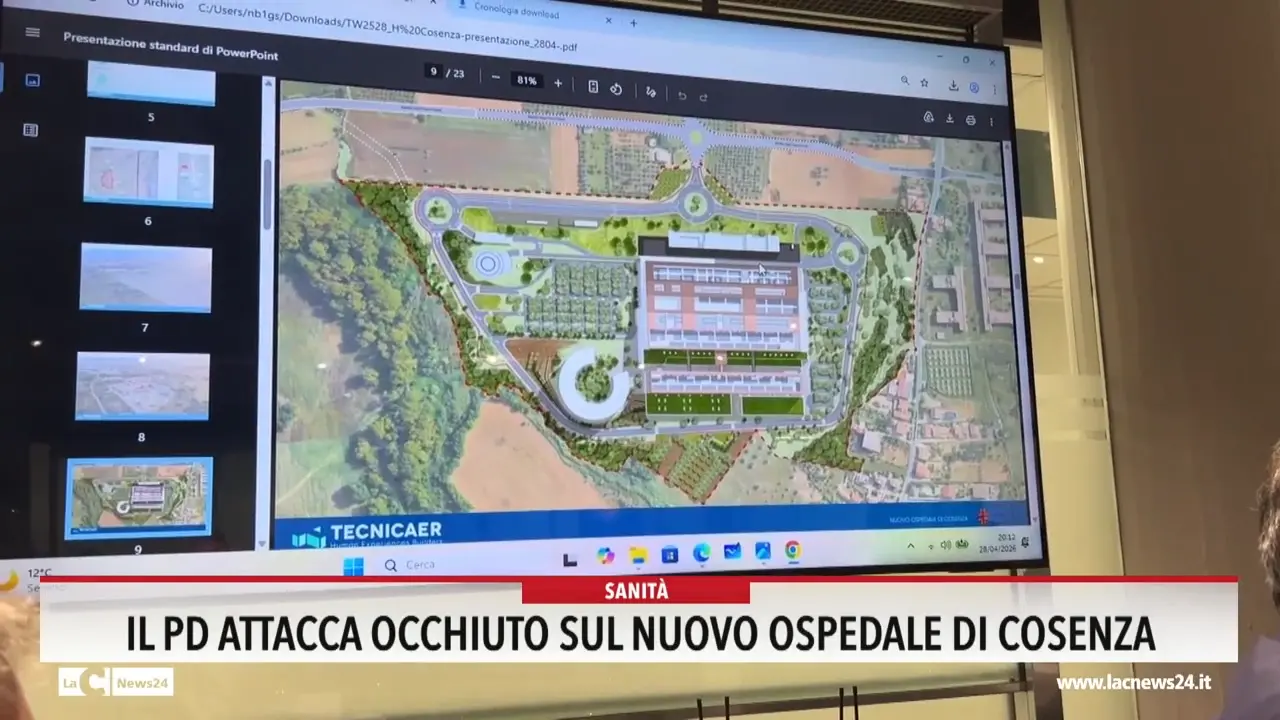 Il Pd attacca Occhiuto sul nuovo ospedale di Cosenza