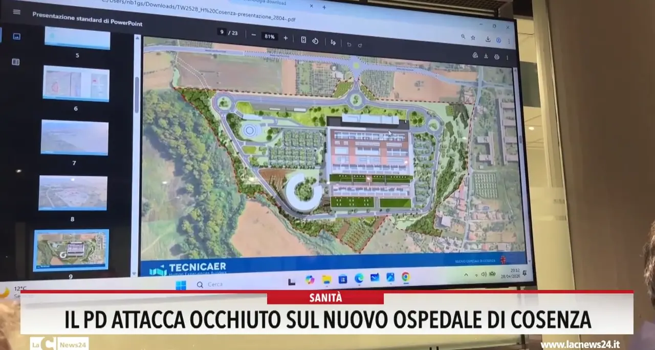 Il Pd attacca Occhiuto sul nuovo ospedale di Cosenza