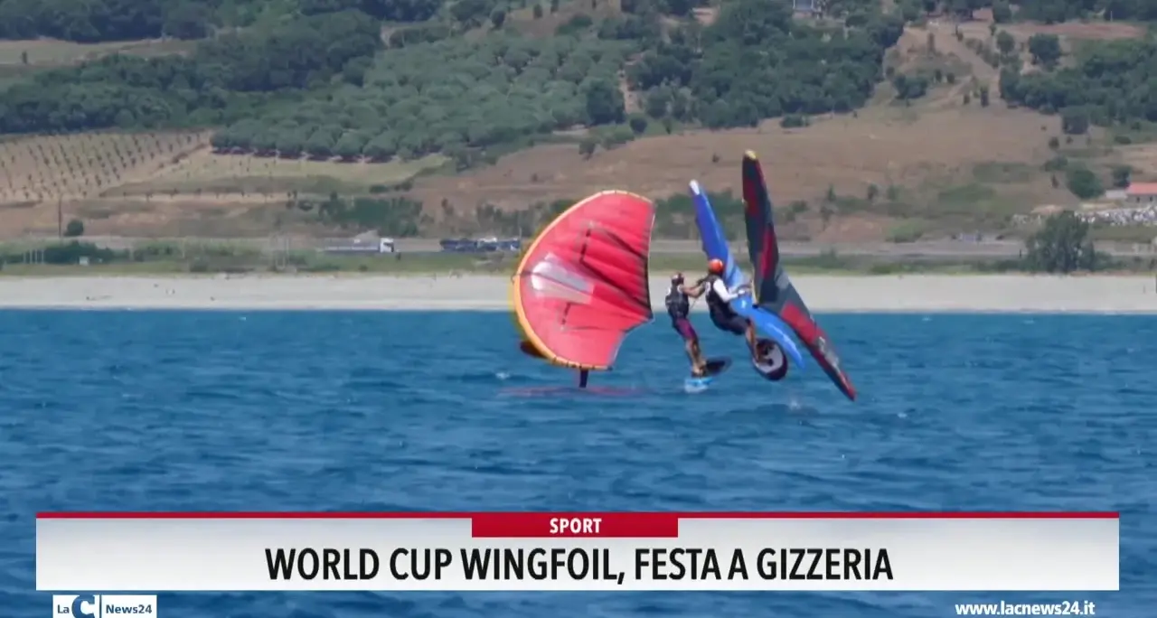 World cup wingfoil, festa a Gizzeria