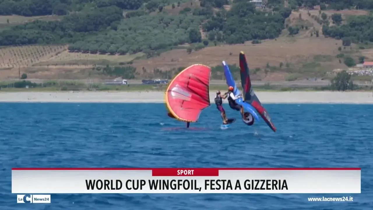 World cup wingfoil, festa a Gizzeria