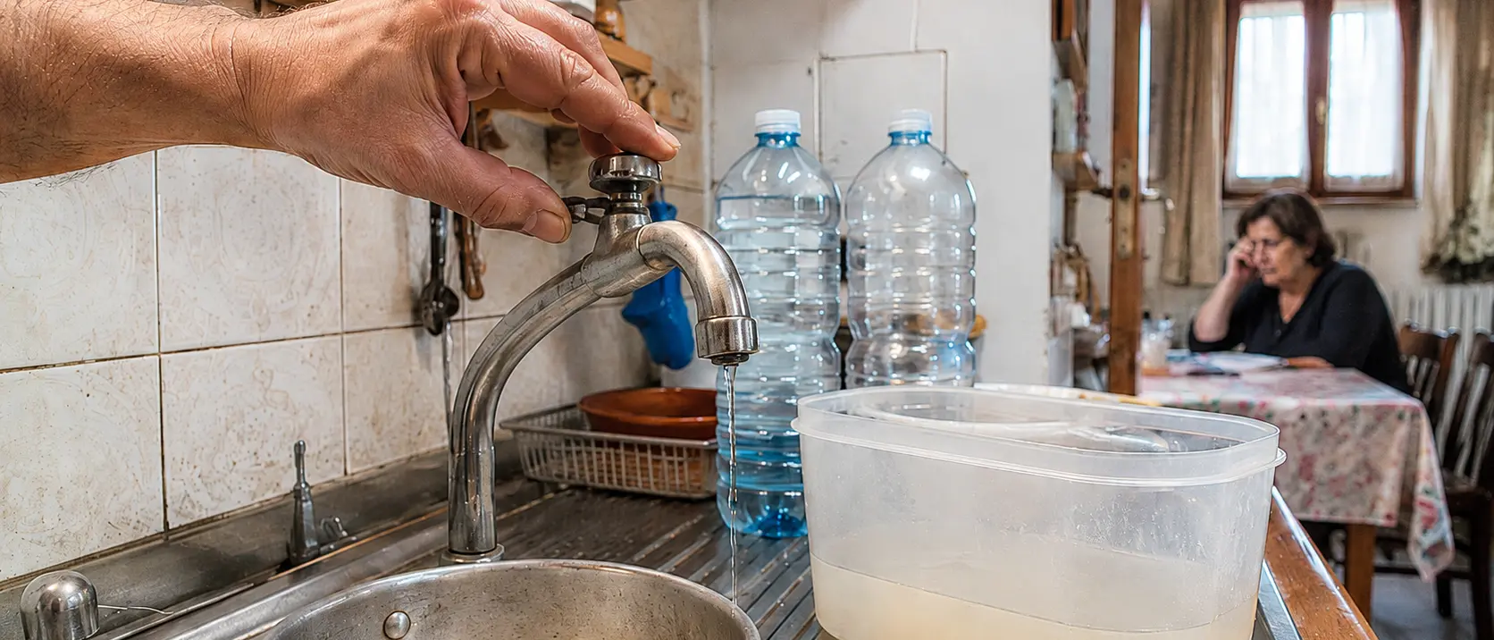 A Papaglionti di Zungri acqua razionata e non potabile: «Costretti a rifornirci alla fontana, viviamo un incubo»\n